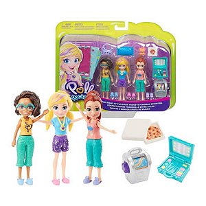 Boneca Polly Pocket Kit com 3 Bonecas Club House -  GMF82  - Mattel