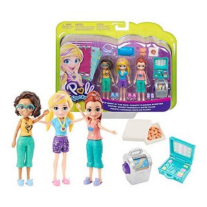 Conjunto Polly Pocket Kit Com 3 Bonecas Festa Do Pijama Mattel em Promoção  na Americanas