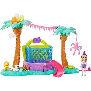 Boneca Polly Pocket -  Parque Temático - Bichinhos com Acessórios -  GWD80 - Mattel