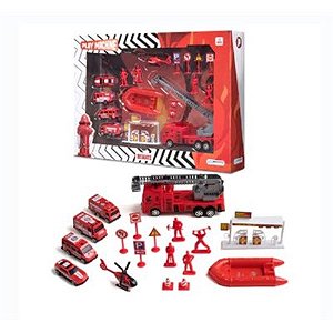 Play Machine - Play Set - Bombeiro Resgate  - BR969 - Multkids