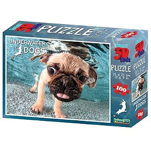 Quebra Cabeça Super 3D Modelo Pug com 100 Peças -  BR1050 -  Multikids