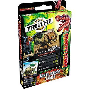 Jogo de Cartas  - Super Trunfo Dinossauros 2 - 3113 - Grow
