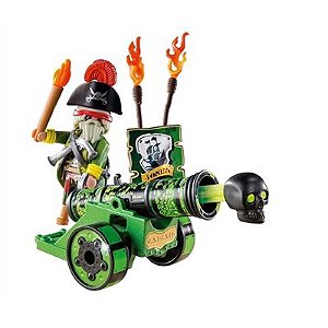 Playmobil Pirates - Pirata Com Canhão - Verde - 1098 - Sunny