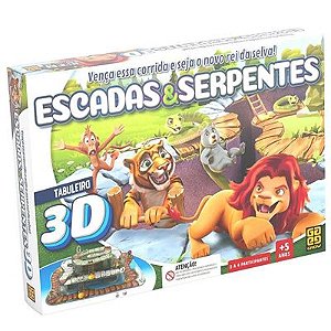 Jogo Escadas e Serpentes 3D - 3943 - Grow