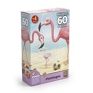 Quebra Cabeça 60 Peças Flamingos - 3752 - Grow