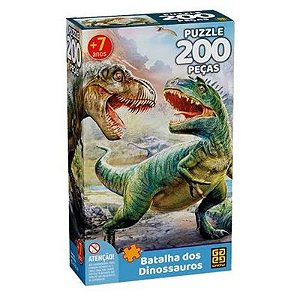 Quebra Cabeça - Batalha dos Dinossauros 200peças -  4044 -  Grow