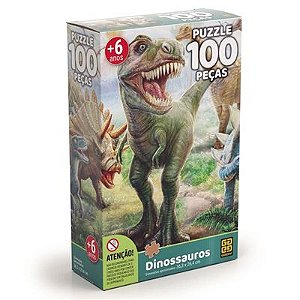 Quebra Cabeça Dinossauros 100 Peças - 2660 - Grow