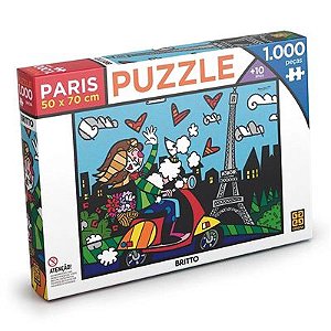 Quebra Cabeça Romero Britto - Paris 1000 Peças - 3746 - Grow