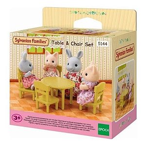 Sylvanian Families - Conjunto De Mesa Com Cadeiras - 5144 - Epoch