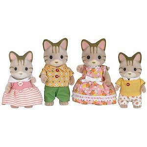 Sylvanian Families - Família dos Gatos Listrados  - 5180 - Epoch