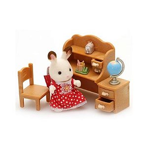 Sylvanian Families - Irmã Coelho Chocolate Escrivaninha - 5016 Epoch