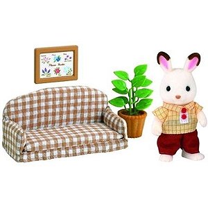 Sylvanian Families - Pai Coelho Chocolate e Sofá - 5013 - Epoch