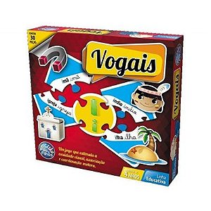 Jogo Brincar De Aprender As Vogais - 30 Peças - 2895 - Pais e Filhos