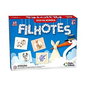 Jogo da Memória - Filhotes 40 Peças - 7268 - Pais e Filhos