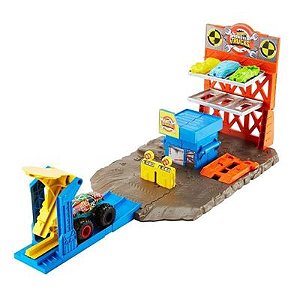 Hot Wheels Pista Monster Truck Estação De Explosão - Mattel - Fabrica da  Alegria
