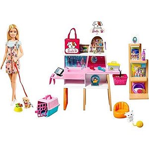 Playset Barbie Real Pet Shop - GRG90 - Mattel