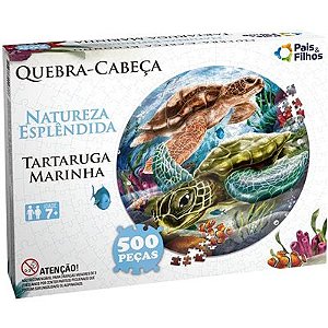 Quebra Cabeça Redondo Araras Natureza Esplêndida 500 Peças