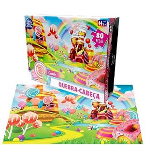 Quebra Cabeça Candy 80 Peças Doces  - 7260 - Pais e Filhos