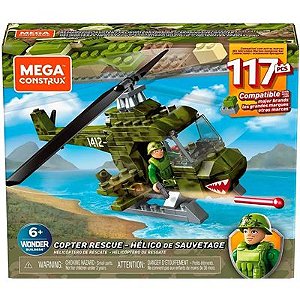 Mega Construx - Helicóptero de Resgate 117 Peças - GNY51 - Mattel