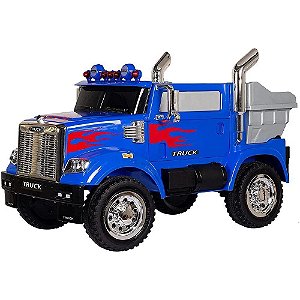 Caminhão Transformers Elétrico 12V Com 2 Motores - Controle Remoto - Azul -  657 - Bang Toys