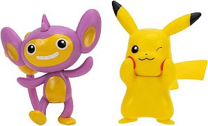 Pokémon - Figuras De Ação - Pikachu e Aipom - 2779 - Sunny