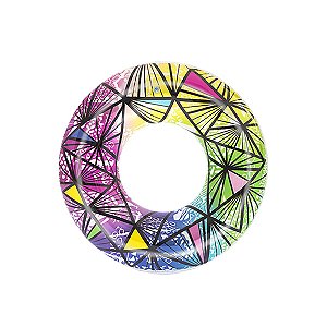 Boia Inflável Infantil Circular Vitral - 119cm Colorida Bestway  BST040 -  Etilux