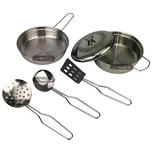 Kit Cozinha - Conjunto Panela Inox - 5 Peças - 8905 - Braskit