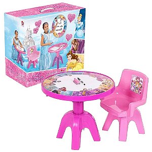 Conjunto Mesa c/ Cadeira Infantil - Princesas - 2426 - Líder