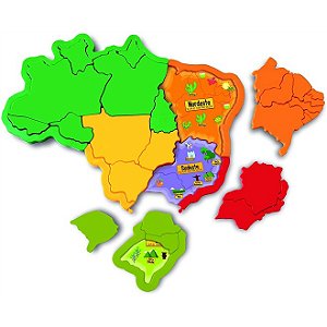 Mapa do Brasil 3D Plástico - 1109 - Elka