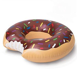 Boia Inflável - Donut Rosquinha Marrom 120cm Diametro - WS6041 -  Wellmix