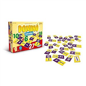 Jogo Domino Pingos Coloridos 28 Peças Estojo Madeira Xalingo