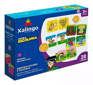 Jogo Da Memória - Figuras E Palavras - Minha Escolinha - 51454 - Xalingo