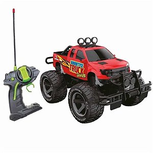 Carro - Controle Remoto Monster Truck Junior Vermelho - CAR2243 - Polibrinq