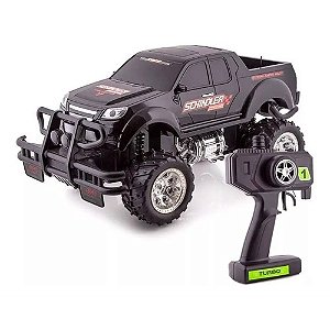 Carrinho De Controle Remoto Pickup Monster Truck - Preto - Polibrinq