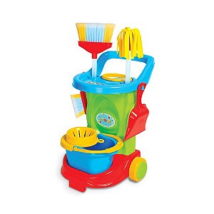Carrinho de Limpeza Infantil - Cleaning Trolley – Colorido - 1098 - Maral