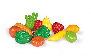 Kit de Frutas e Verduras com 12 Peças - 209 - Calesita