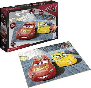 Quebra Cabeça - Carros Disney - 100 Peças - 19910 - Xalingo