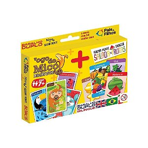 Jogo Cartas Duplo Mico e Rouba Monte Bilíngue - 790716 - Pais e Filhos