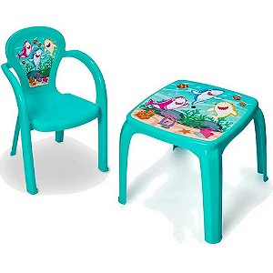 Mesa e Cadeira Infantil - Oceano - Usual Plastic