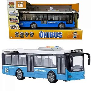 Ônibus Fricção com Luz e Som - DMT6165 - Dm Toys
