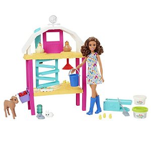 Conjunto Boneca Barbie - Diversão na Fazenda - HGY88 - Mattel