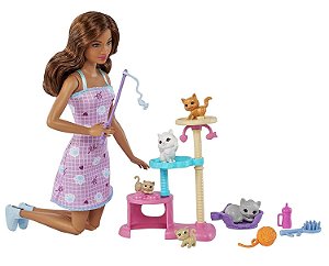 Boneca Barbie e Animais de Estimação - HHB70 -  Mattel