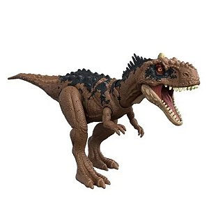 Jurassic World - Dinossauro  Rajasaurus Ruge e Ataca - Com Som - HDX35 - Mattel