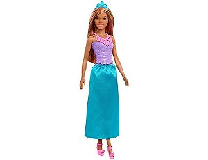 Boneca Barbie Princesa Dreamtopia - Saia Azul - HGR00 - Mattel