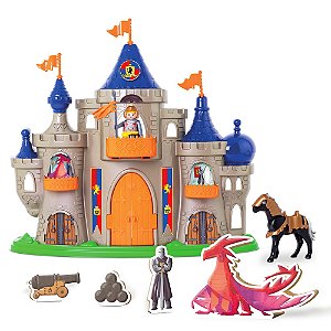 Castelo Medieval com Boneco e Cavalo - 0461 - Samba Toys