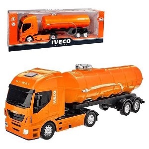 Carreta de Brinquedo Caminhão de Água Articulada Roda Livre de 41cm Iveco