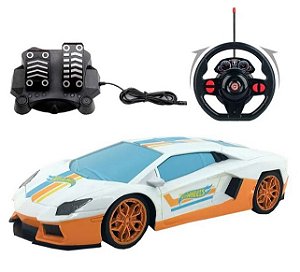 Carro Controle Remoto 3 Funções Hot Wheels Azul - Candide