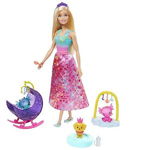Boneca Barbie Dreamtopia Dia de Pets - Babá de Dragões -  GJK49 - Mattel