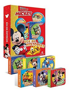 Livro Disney Box de Historia - Mickey Mouse Kit 6 Livros  Capa Dura - 80201 - Culturama