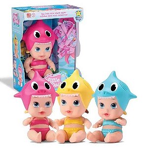 Boneca Bebê Tubarãozinho - Little Dolls - 8092 - Diver Toys